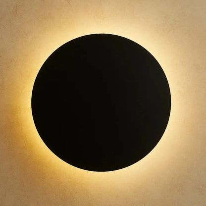 Sigen round wall light, black, Ø 30cm | Wickleigh