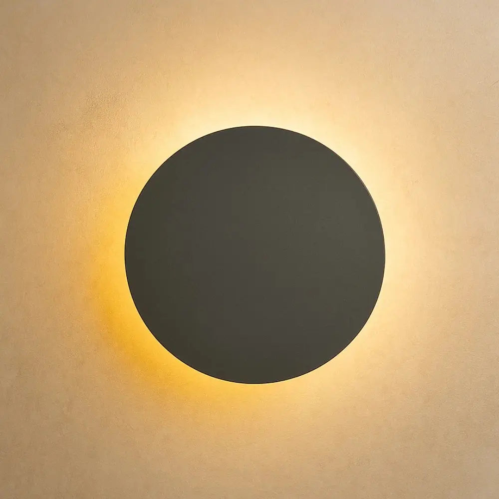 Sigen round wall light, grey, Ø 20cm | Wickleigh