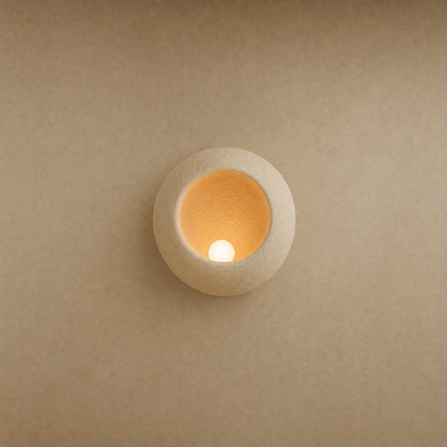 Savlin bedside wall light, ecru Nest shape 30 x 28.5 cm, lit | Wickleigh