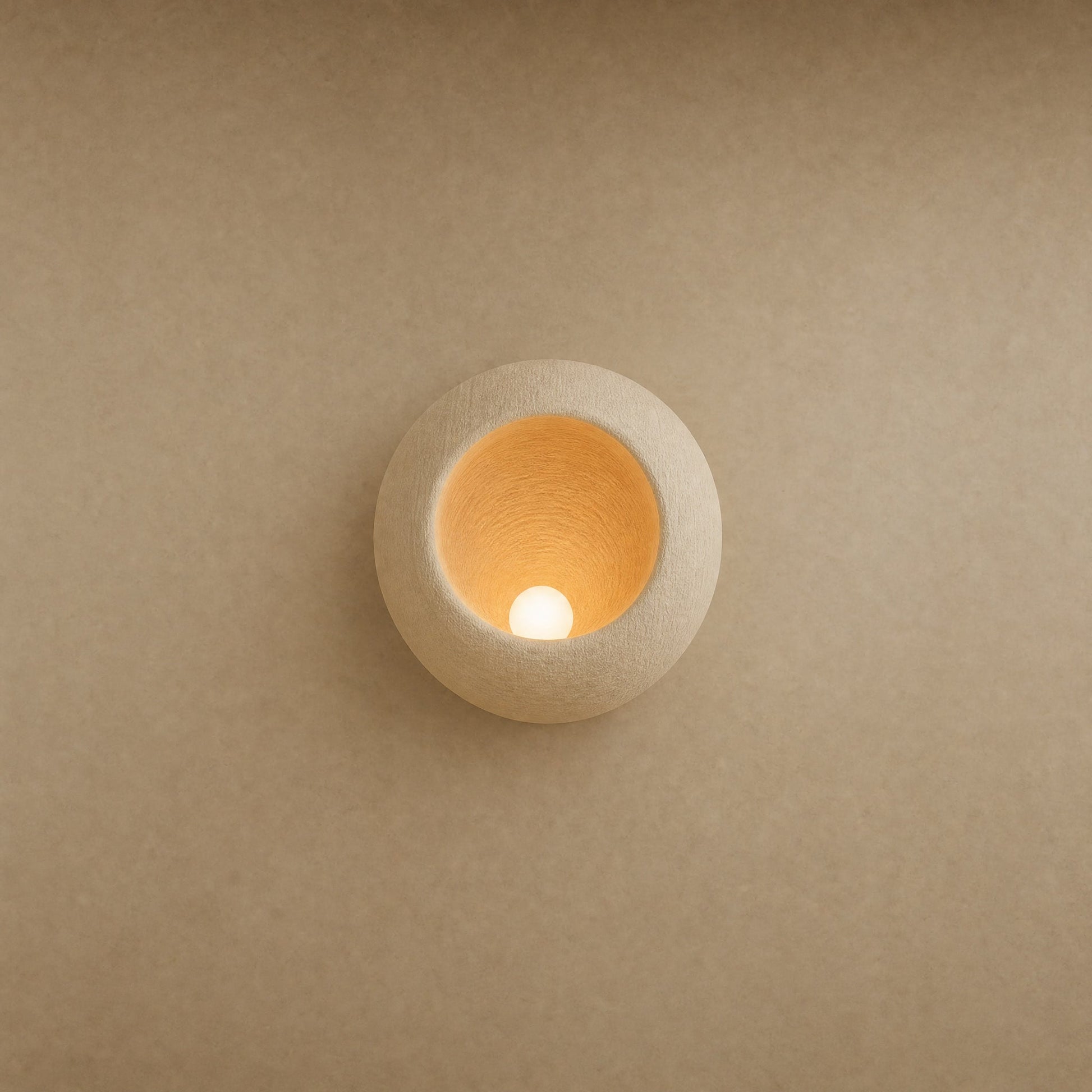 Savlin bedside wall light, ecru Nest shape 30 x 28.5 cm, lit | Wickleigh