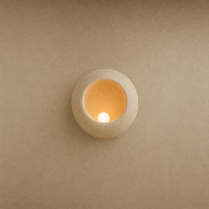 Savlin bedside wall light, ecru Nest shape 30 x 28.5 cm, lit | Wickleigh