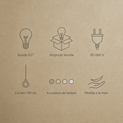 Korven pendant light features, E27 socket and LED bulb included | Wickleigh