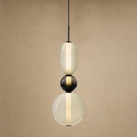 3 Beads - Black Ball And Cream (H 39 cm)