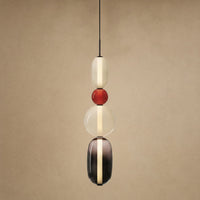 4 Beads - Red Ball And Smoked (H 69 cm)