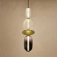 4 Beads - Cream, Olive And Smoked (H 59 cm)