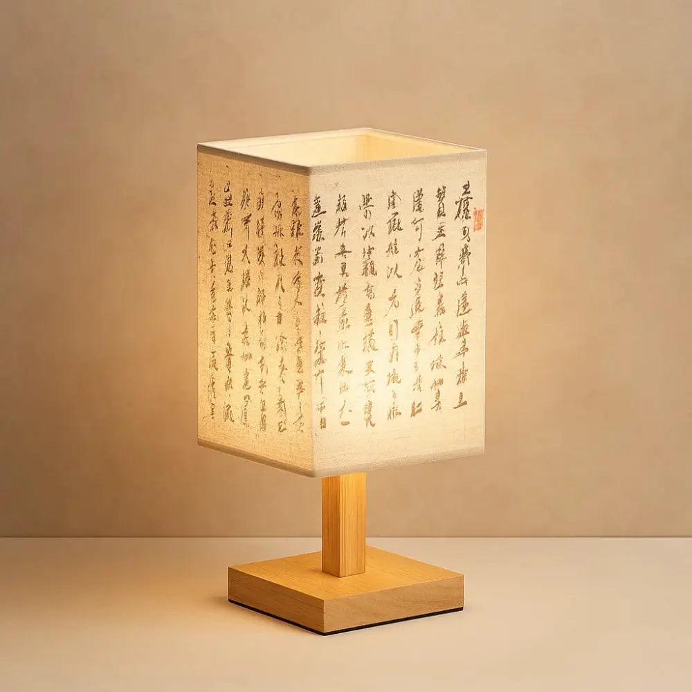 Sanne Japanese-style table lamp, Kanji pattern | Wickleigh