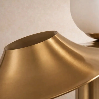 Vylen vintage mushroom table lamp, frosted glass dome | Wickleigh