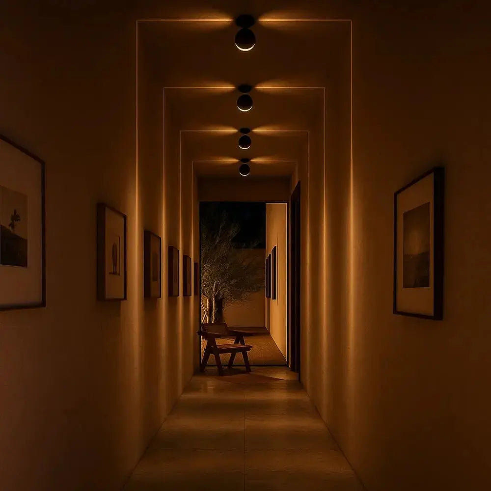 Flenra wall spotlight, adjustable rotating head, minimalist design | Wickleigh